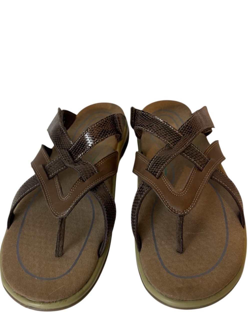 Orthofeet Clio Sandals Womens Size 10M Brown Orthotic Slip On - Picture 2 of 5